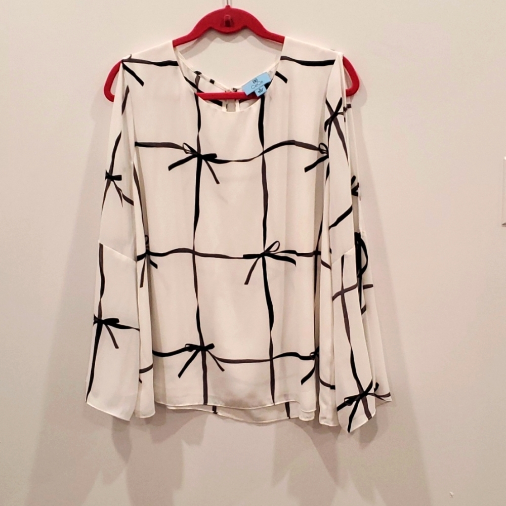CeCe xl white blouse